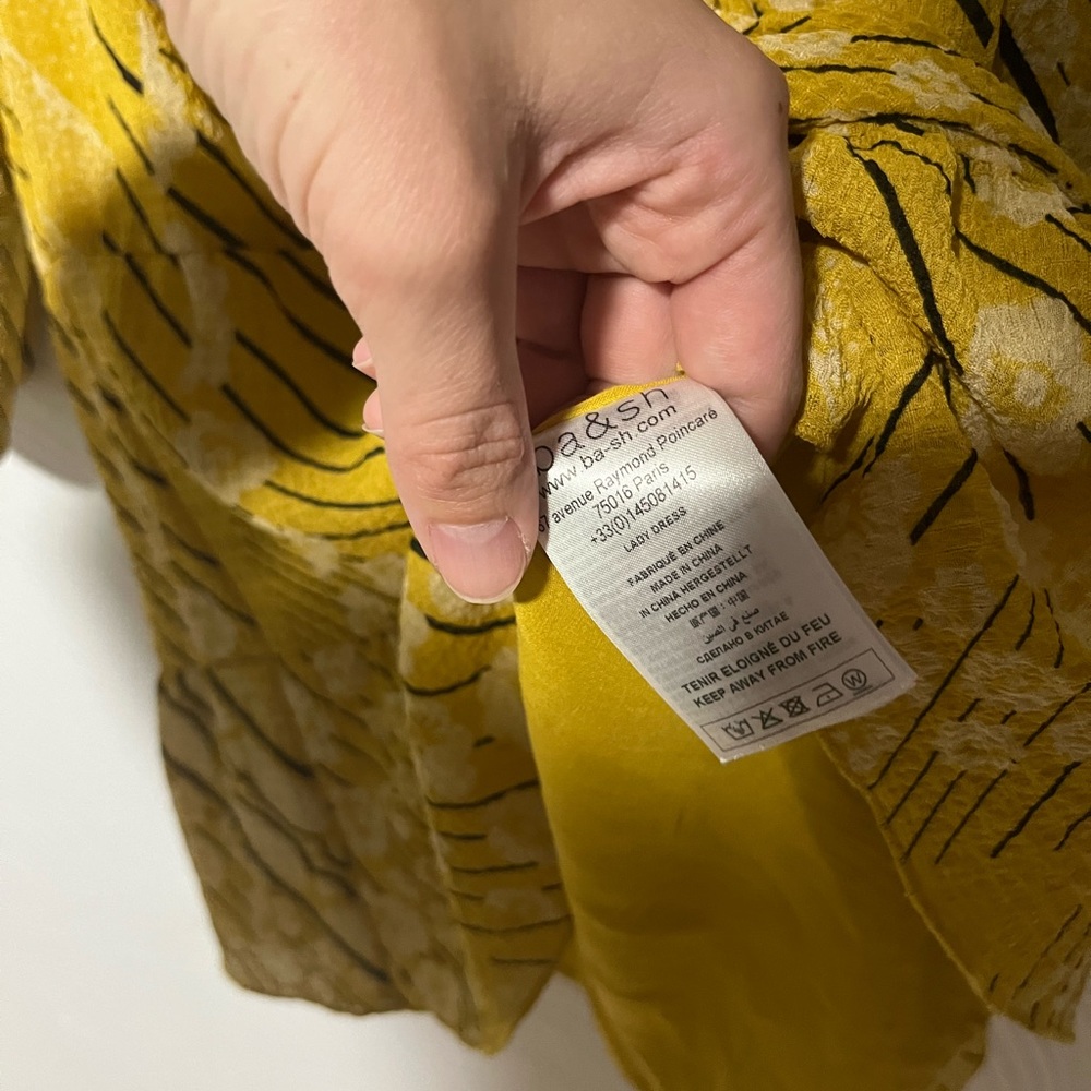 ba&sh Yellow Patterned Mini Dress - Picture 6 of 7